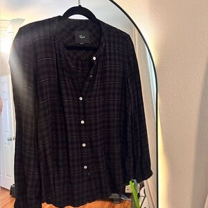 RAILS FLANNEL BLOUSE